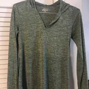 V neck moisture wicking hoodie